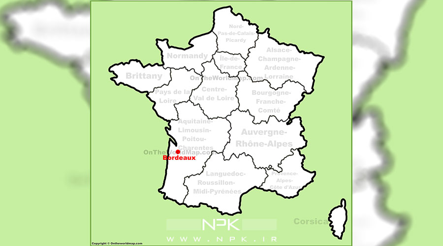 نقشه بوردو فرانسه