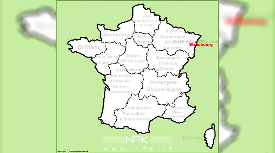 نقشه استراسبورگ فرانسه