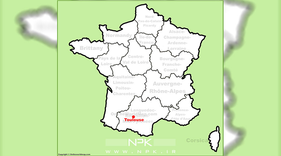 نقشه تولوز فرانسه